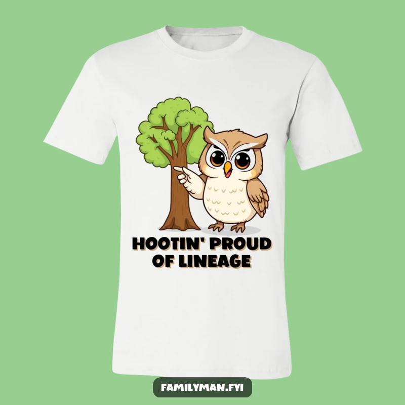 Funny Owl Family T-Shirt: Proud Owl Genealogy Tee, Great Family Gift