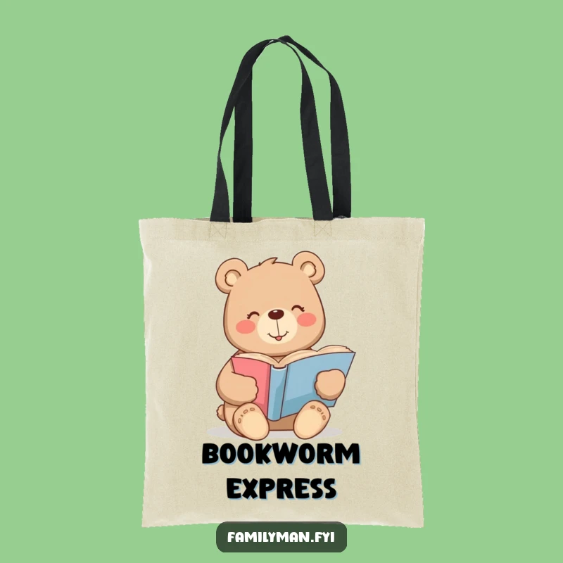 Funny Bear Tote Bag: Story Reader's Carryall, Practical and Funny Gift