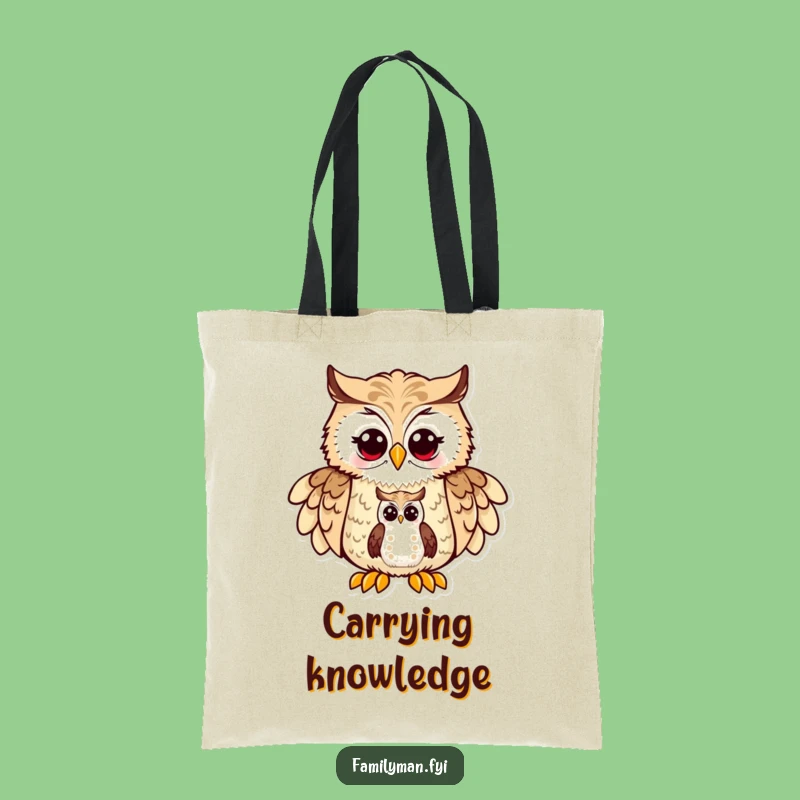 Funny Dad Owl Tote Bag - Carry Wisdom and Love Everywhere Gift