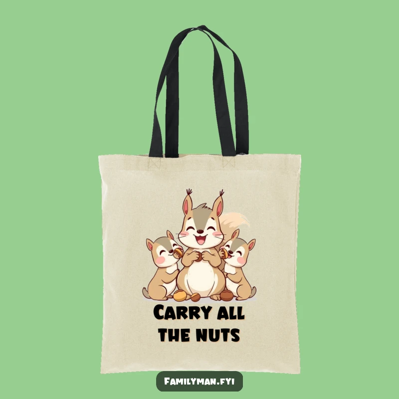Funny Squirrel Tote Bag: Nut Sharing Fun, Stylish & Humorous Accessory Gift