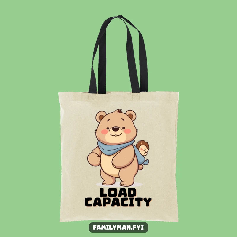 Funny Dad Bear Tote Bag - Carry Strength and Smiles Daily Gift