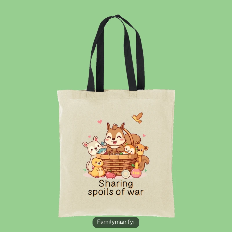 Funny Squirrel Tote Bag: Picnic Essentials, Generous Spirit, Chic Funny Gift